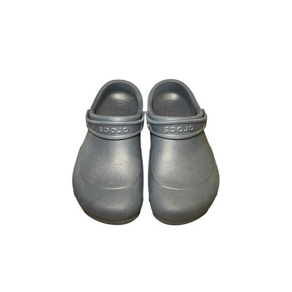 Crocs Men 9 Women 11 Bistro Work Clog Navy Blue Restaurant Non Slip Clog Shoe - Picture 2 of 11